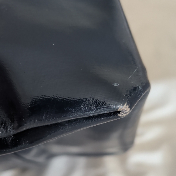 kate spade Canvas Tote with Navy Patent Base - Picture 7 of 9